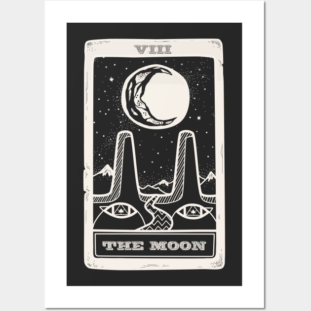 Tarot Card - The Moon Wall Art by steampunk-waltz